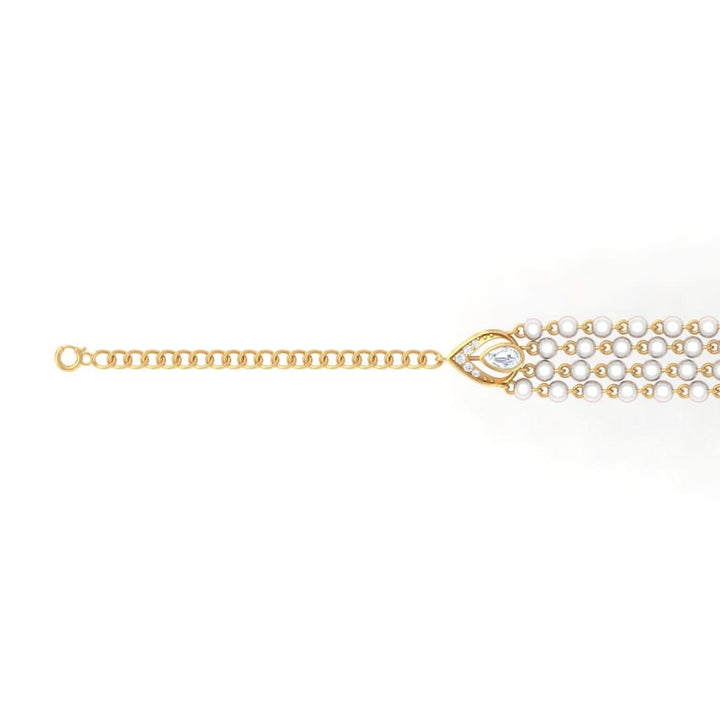 925 Pure Silver Gold-Plated Heirloom Pearl Choker Necklace