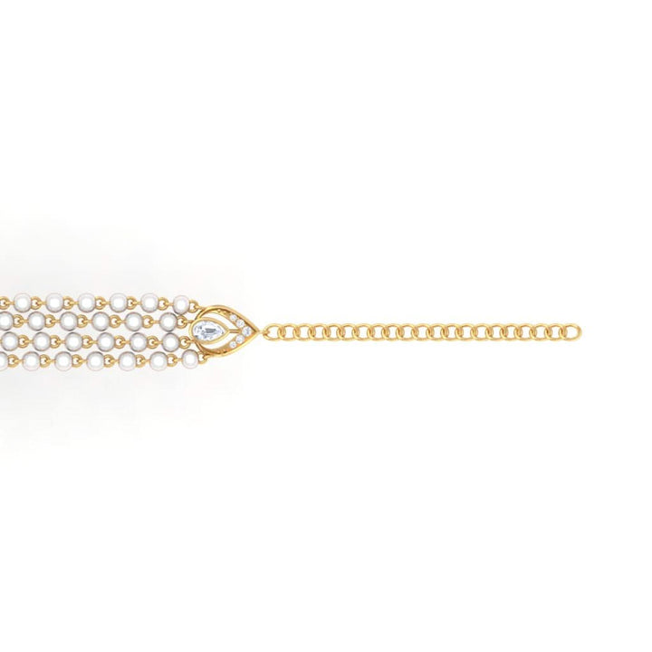 925 Pure Silver Gold-Plated Heirloom Pearl Choker Necklace
