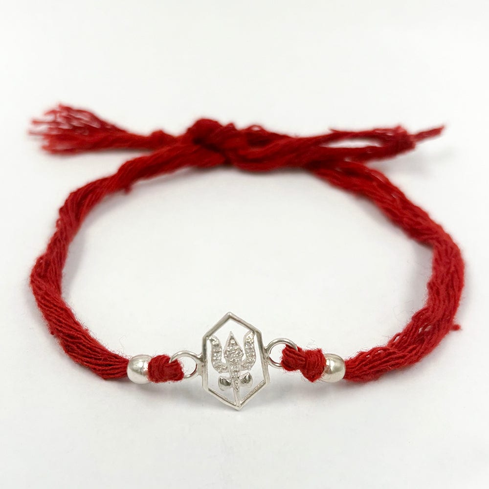 Pure 92.5 Shiva Trident Silver Rakhi