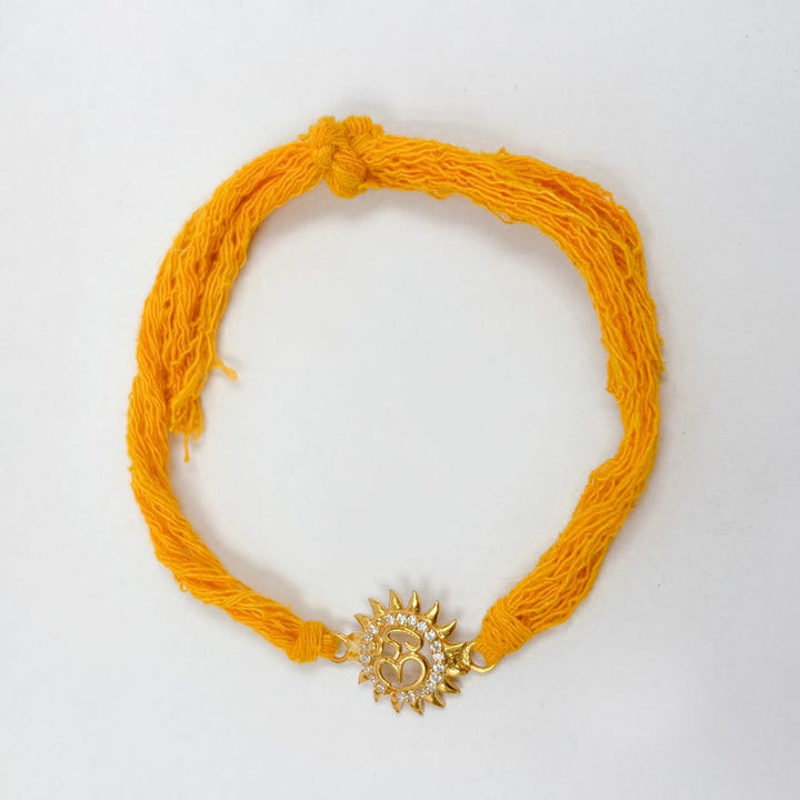 Sterling Silver Gold Plated Om Rakhi