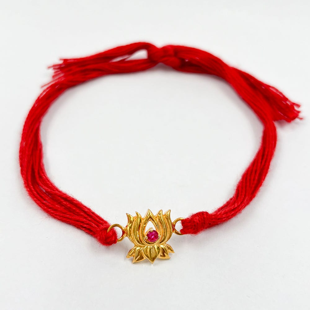 Pure Silver Lotus Rakhi