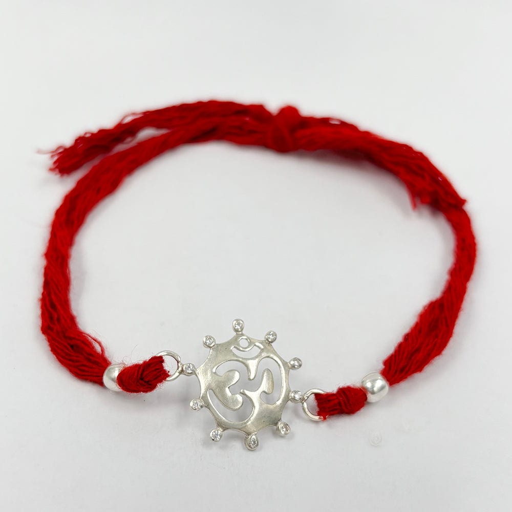 Pure Sterling Silver OM Rakhi