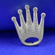 Silver Crown Brooch