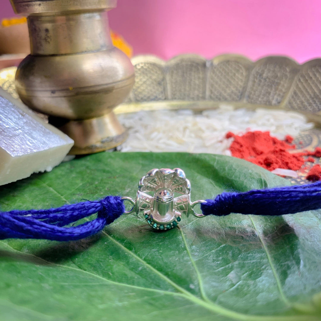 Pure 92.5 Silver Shivling Rakhi