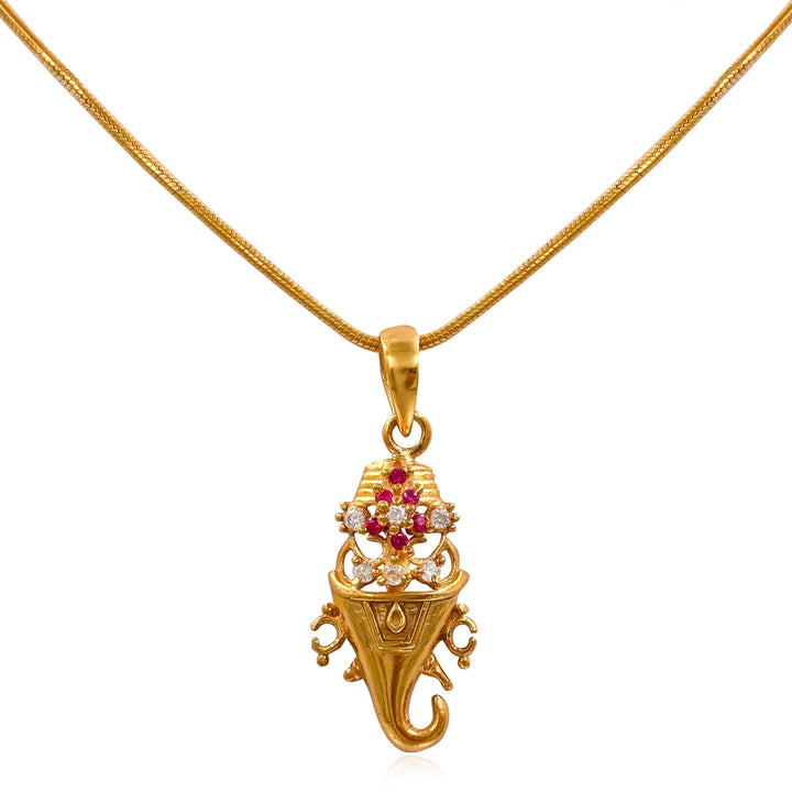 Ganesha Gold Plated Silver 92.5 Pendant