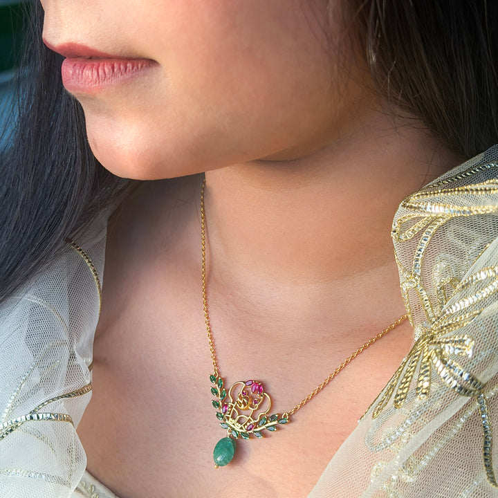 925 Pure Silver Elephant leaf necklace