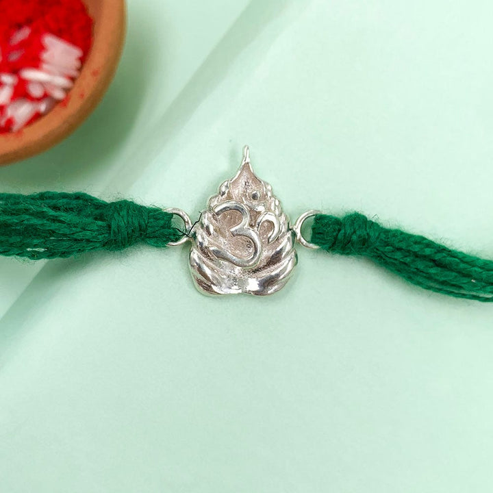 Pure 92.5 Betel Leaf Silver Rakhi