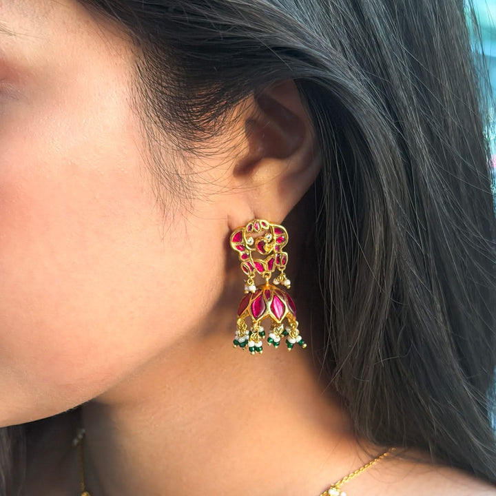 925 Pure Silver Elephant Jhumka