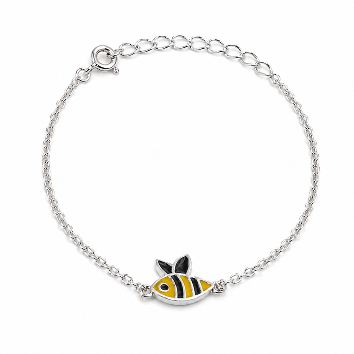 925 Silver Kids Bee Enamel Bracelet