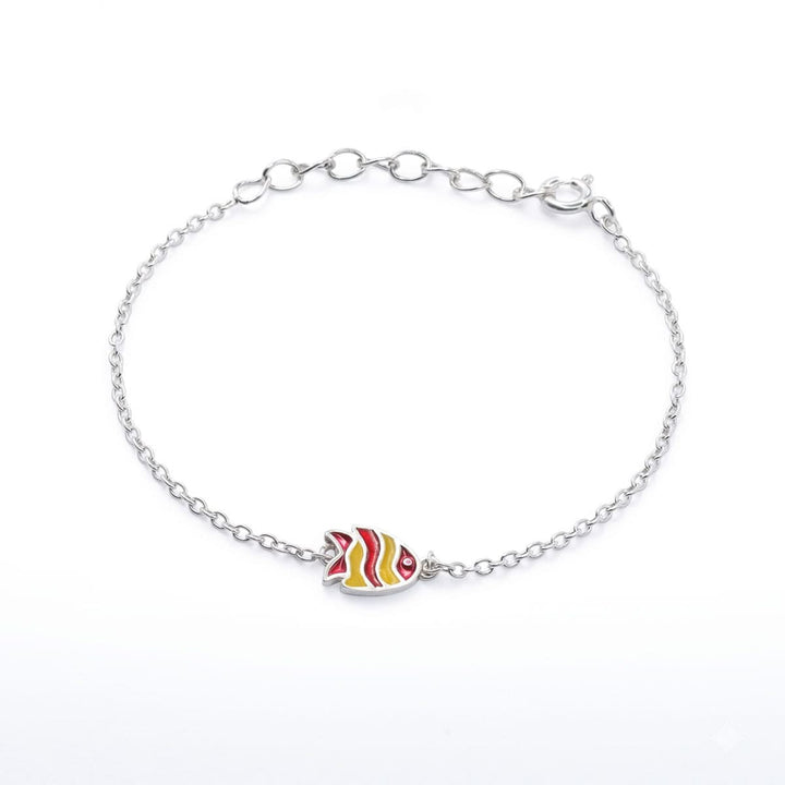 925 Silver Kids Fish Enamel Bracelet