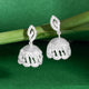 92.5 silver zircon round earring