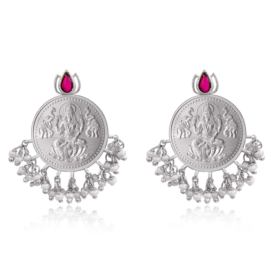 999 silver dhanlakshmi earring