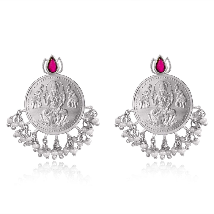 999 silver dhanlakshmi earring