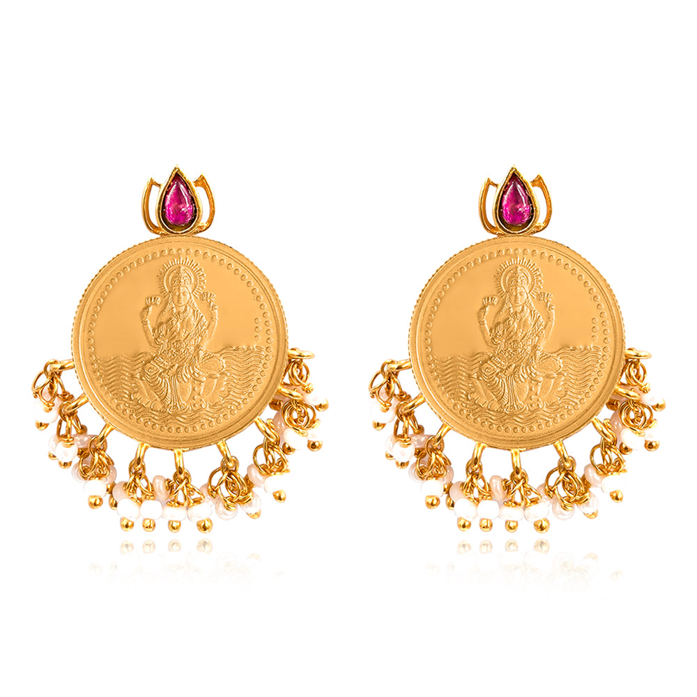 999 silver dhanlakshmi earring