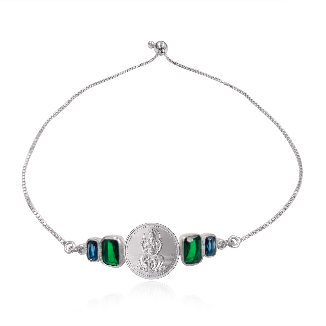Lakshmi 999 Sterling Silver Coin Bracelet