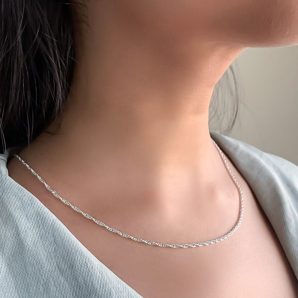 Silver 925 Swirl Chain Necklace