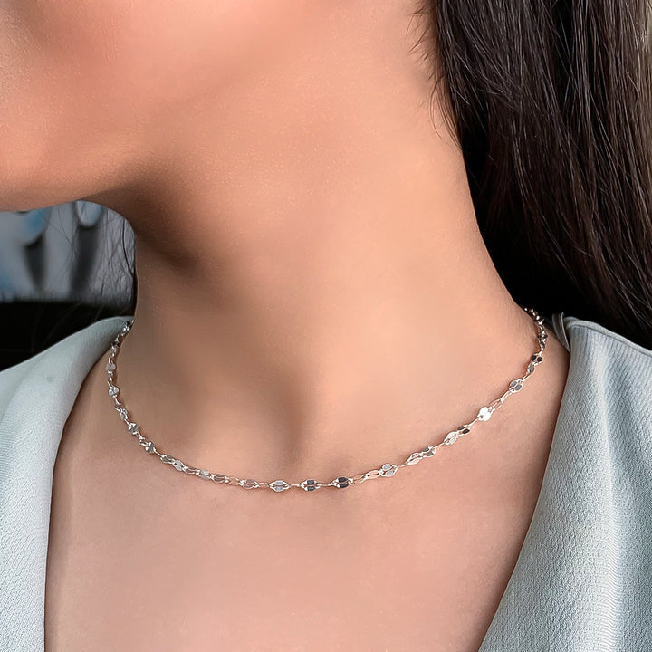 Silver Diamond-Cut Sparkle Chain