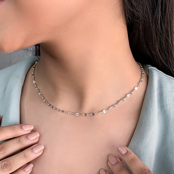 Silver Diamond-Cut Sparkle Chain