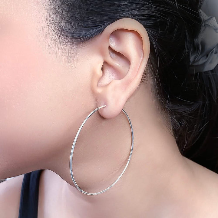 92.5 silver Hoops Earring