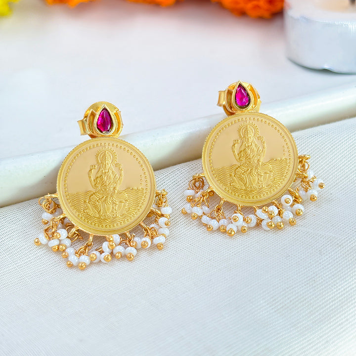 999 silver dhanlakshmi earring