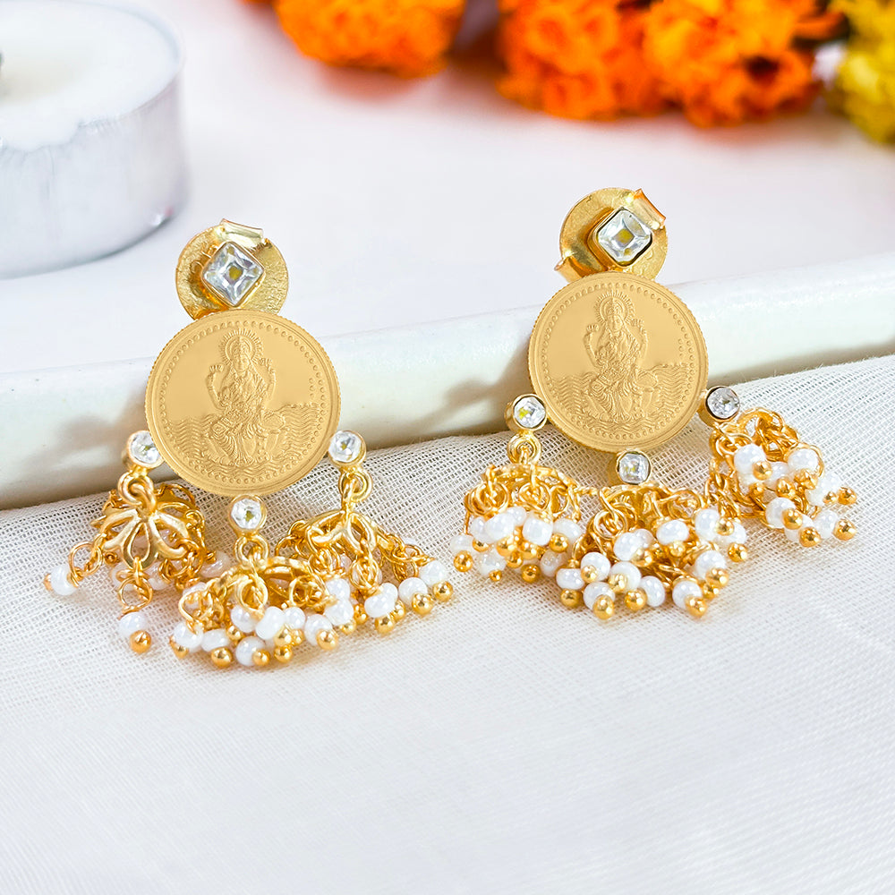 Kuber 999 Silver Dangling Jhumki Earrings