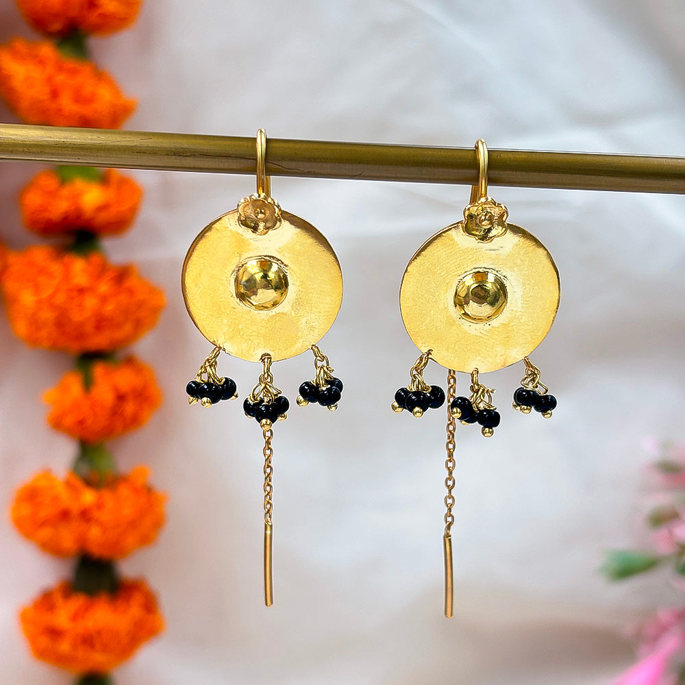 Silver Mangalsutra Sui Dhaga Earrings