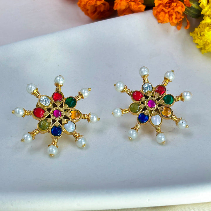 Enchanted Navratan Dream Earring