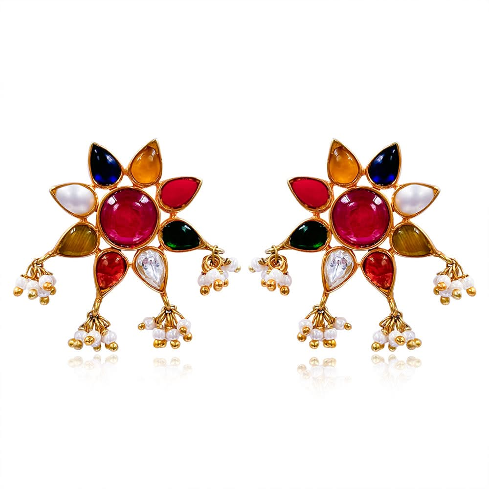 Nine Gems Royal Navratan Earring