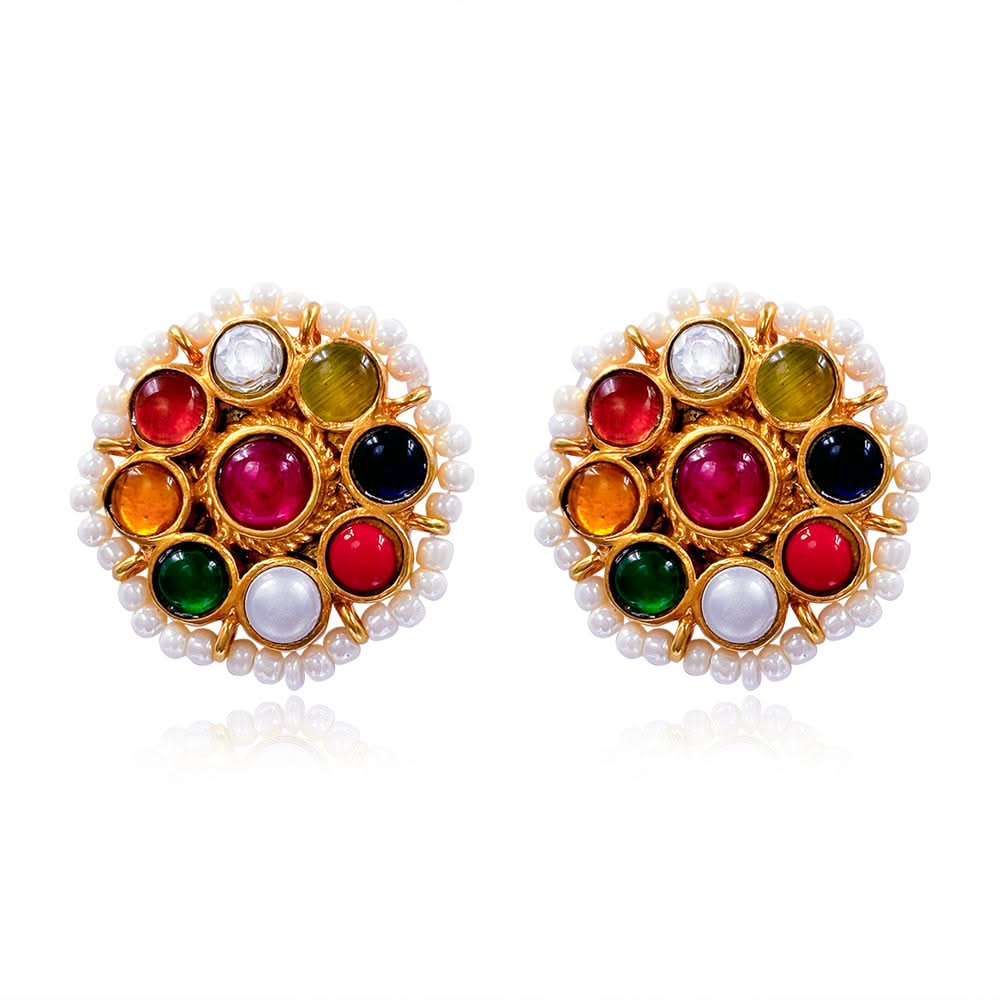 Celestial Navratan Harmony Studs