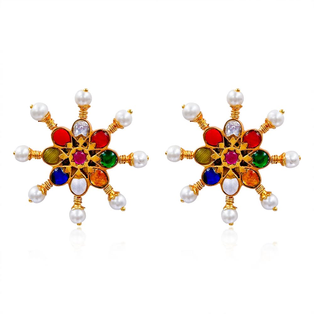 Enchanted Navratan Dream Earring