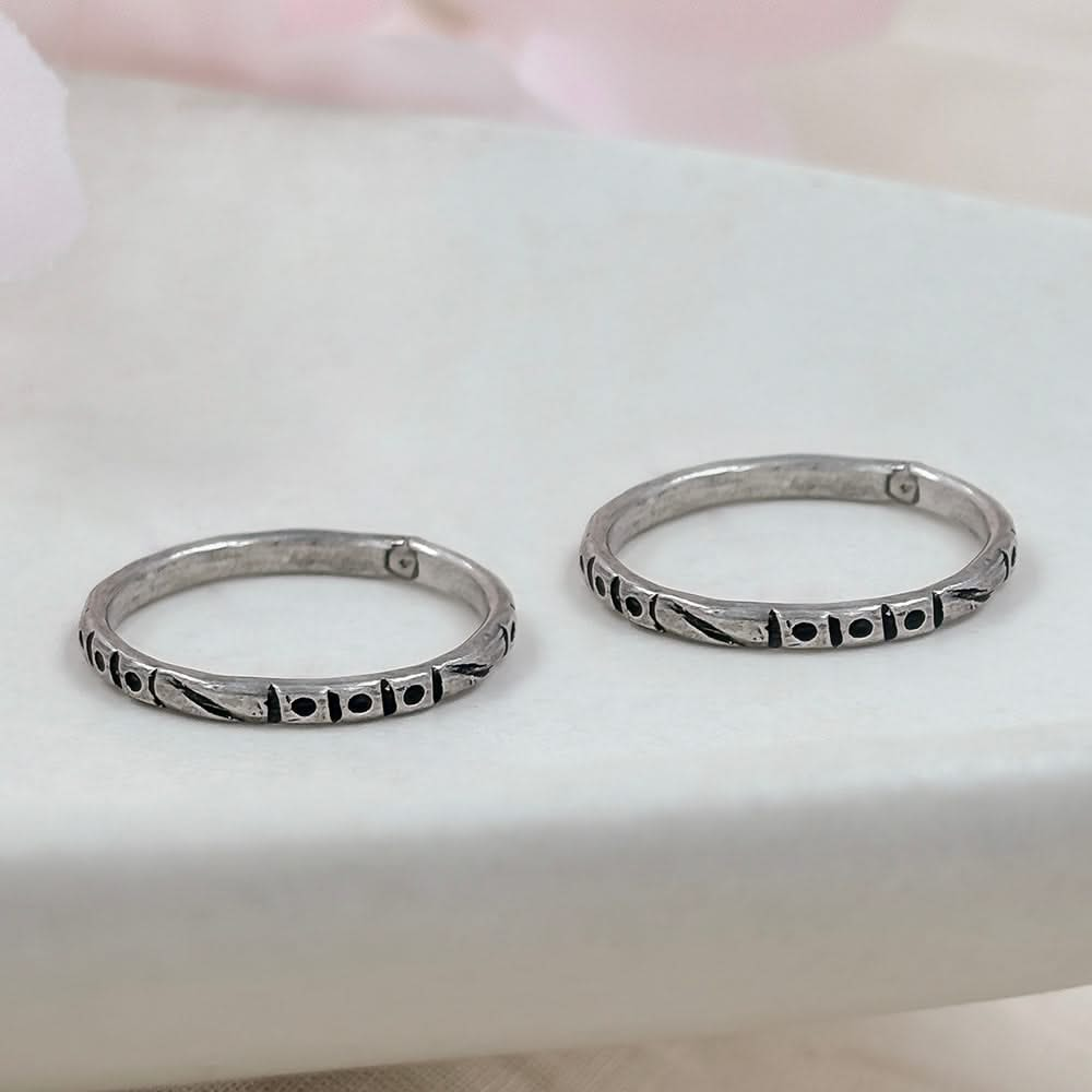 Silver Adjustable Band Toe Rings