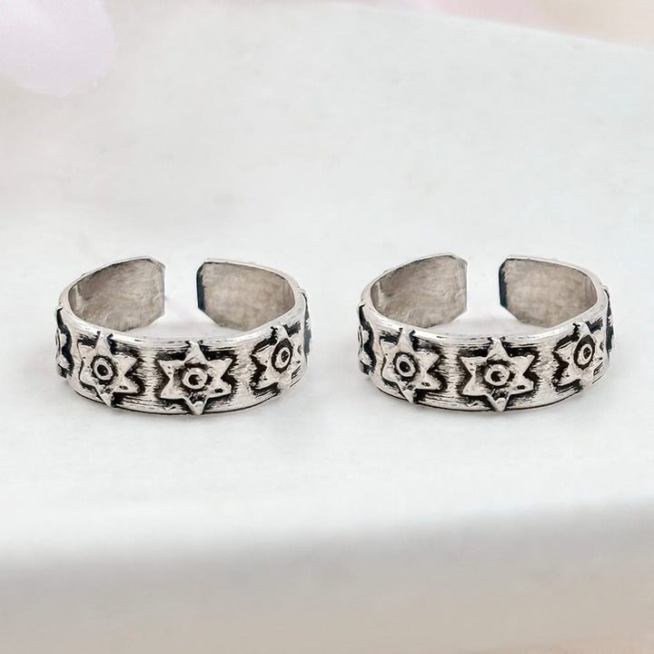 Silver Initial Toe Rings