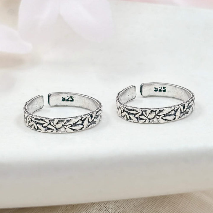 Silver Starry Night Toe Rings