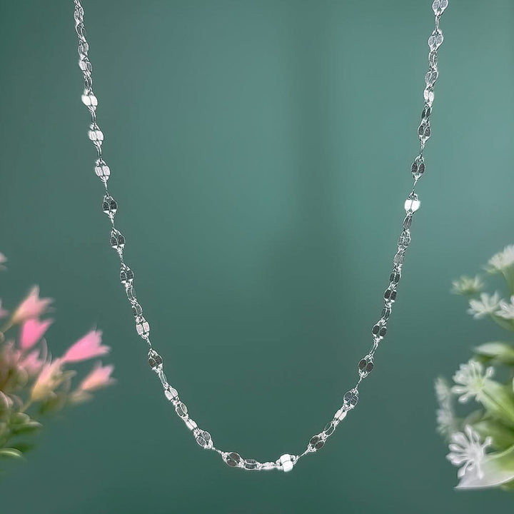 Silver Diamond-Cut Sparkle Chain