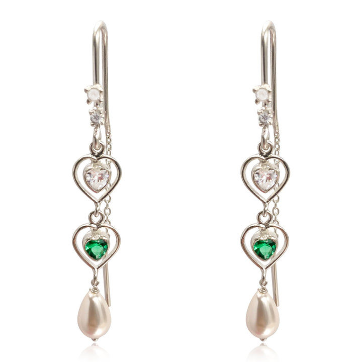 92.5 Sterling Silver Heart Earring