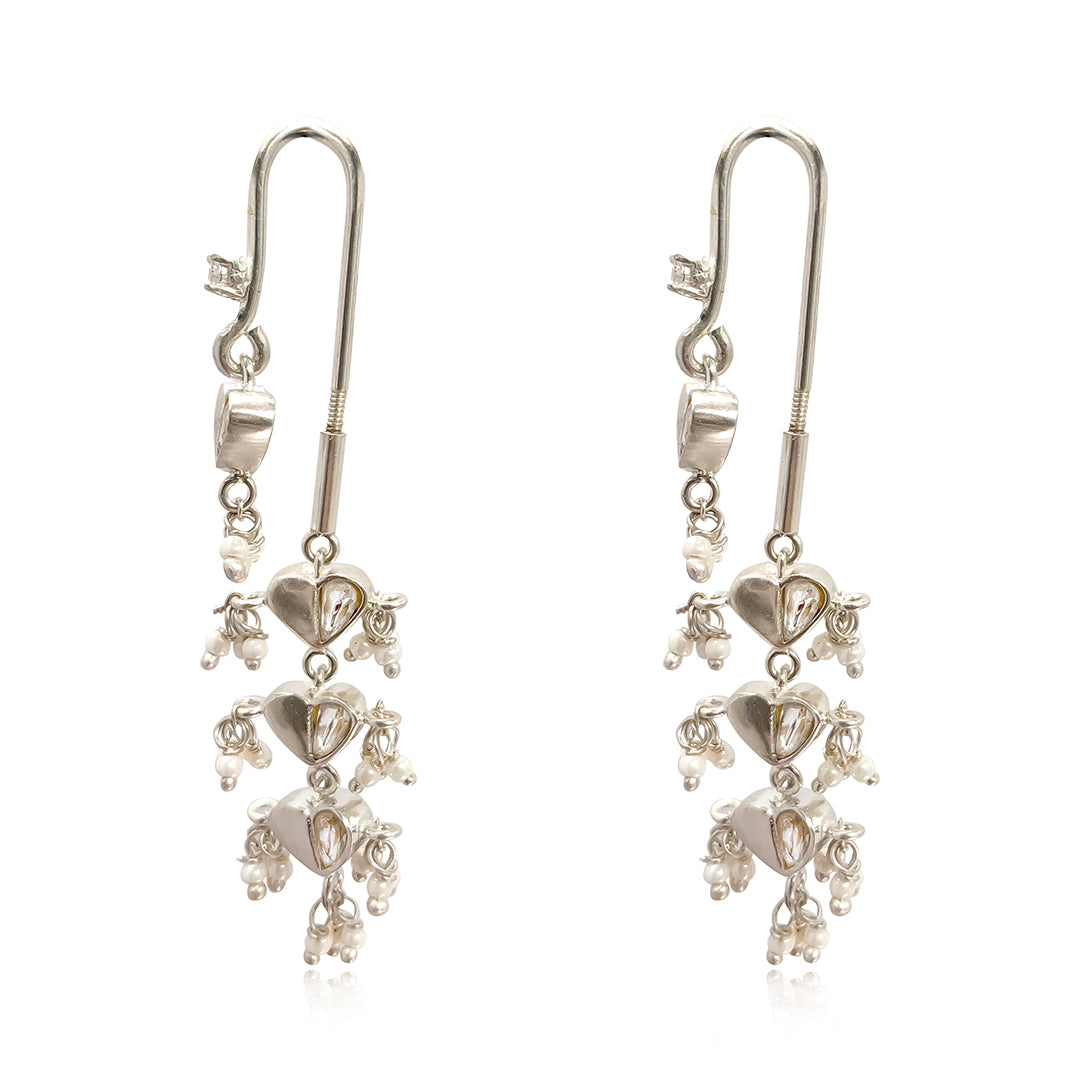 92.5 Sterling Silver Love Knot Earrings