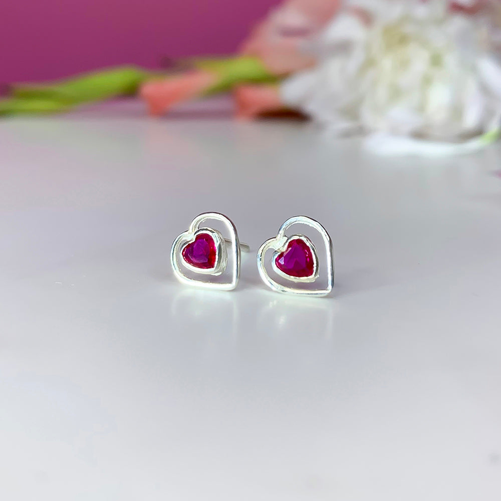 92.5 Sterling Silver Whispers of Love Earrings