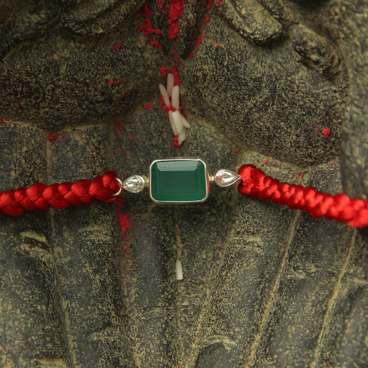 92.5 Rakhi WIth Green Onyx