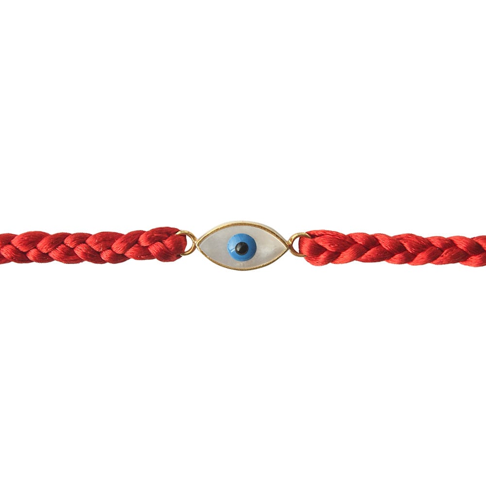 92.5 Silver Gold Plated Evil Eye Rakhi