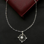 Silver Mens Chain With Star Pendant