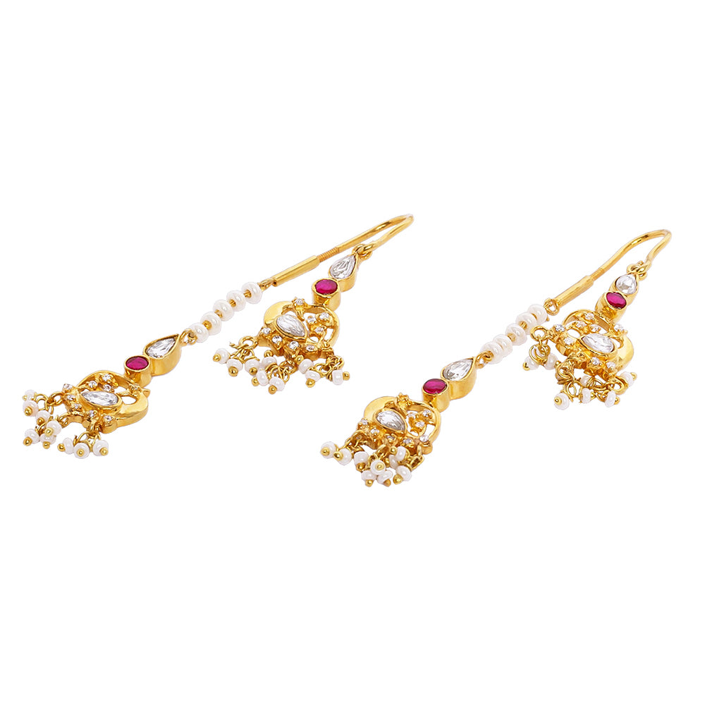 Double swan 92.5 Silver Sui Dhaga Earrings