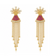 925 Silver Patakha Anar Drop Earrings
