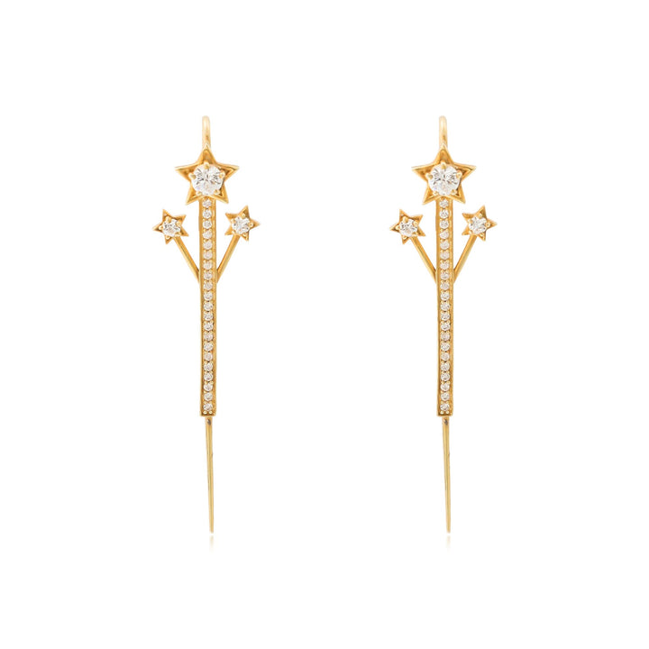 925 Silver Patakha Phooljhadi Needle Ear Cuffs