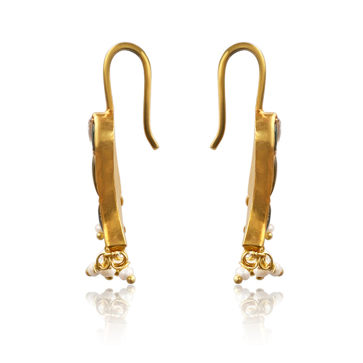 Mithu Silver 24k Gold Plated Clip on Bugadi/Earcuff