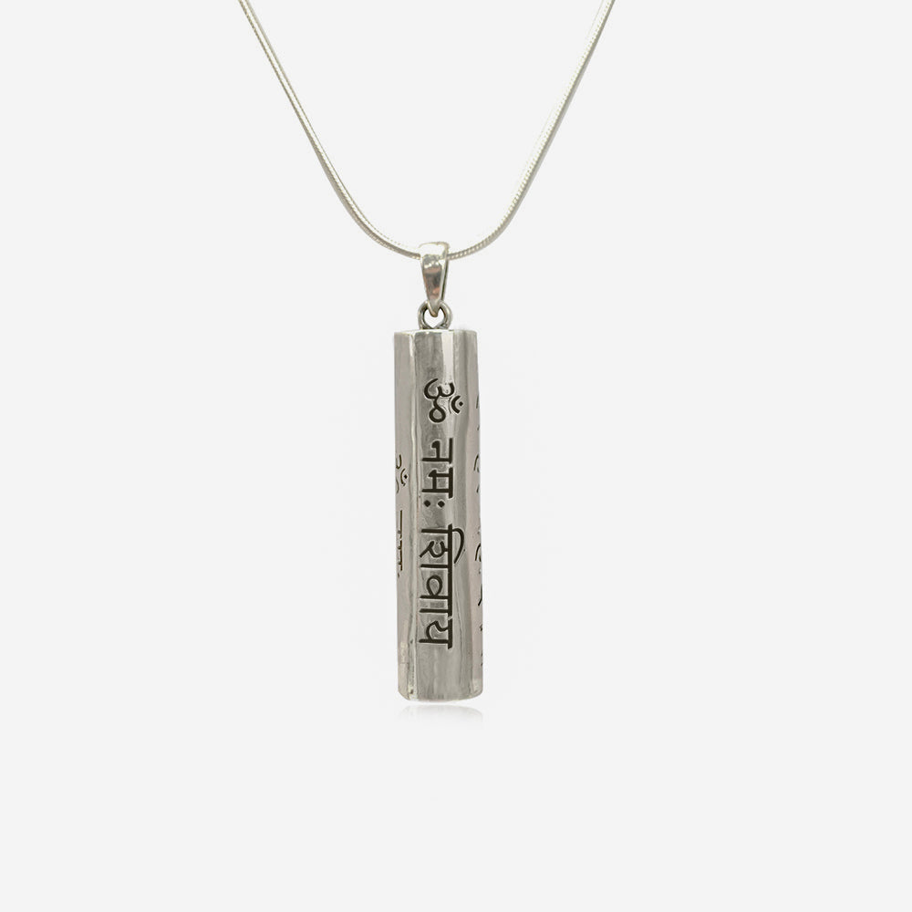 Shiva Mantra Pure 92.5 Silver Necklace