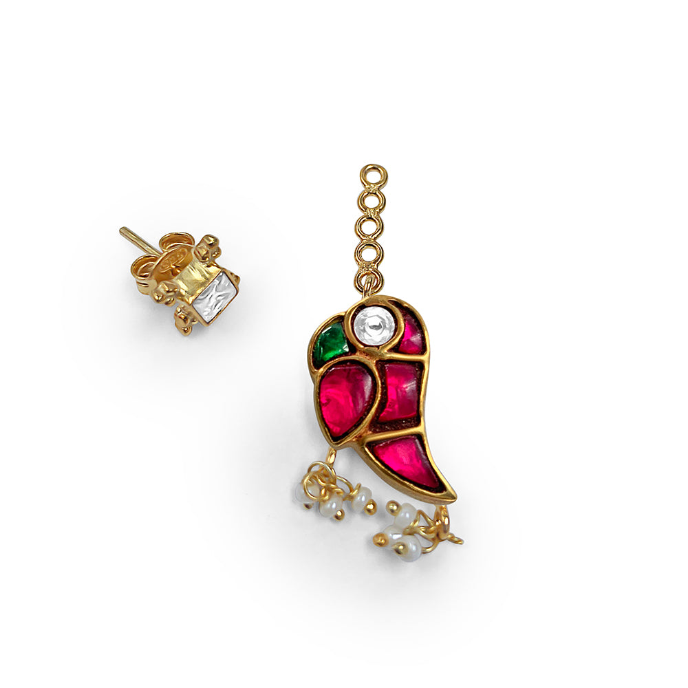 Mithu Silver 24k Gold Plated Stud Earrings