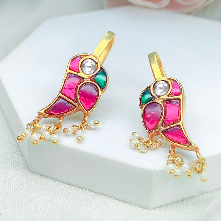 Mithu Silver 24k Gold Plated Clip on Bugadi/Earcuff