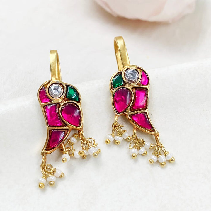 Mithu Silver 24k Gold Plated Clip on Bugadi/Earcuff