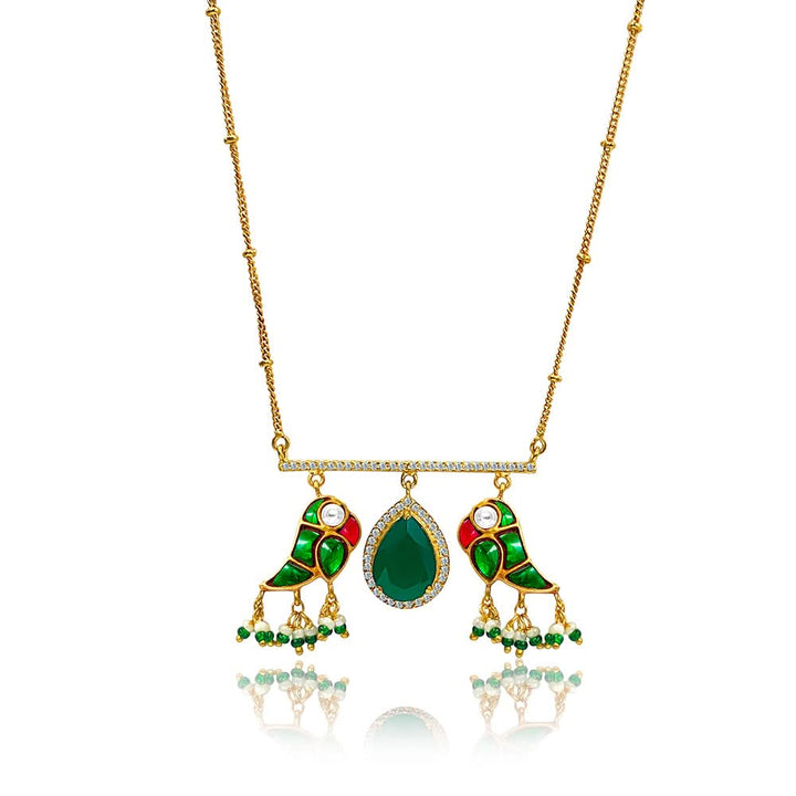 Mithu Pure 925 Silver 24k Gold Plated Necklace