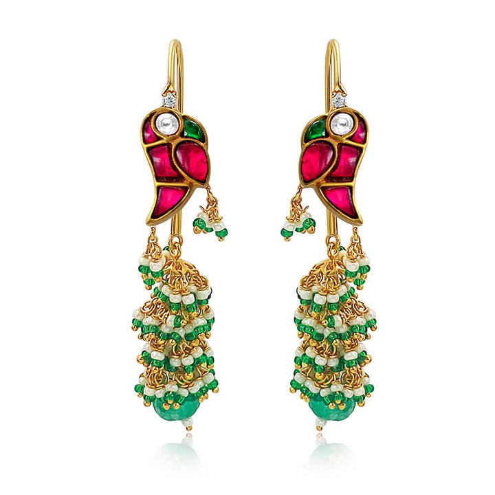 Mithu Guava Pure 925 Silver Sui Dhaga Earrings